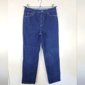 Appleseed's High Waisted Straight Leg Jeans Stretch Cotton Blend Size 10